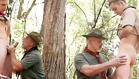 teens 18+ And Step daddy Scout Masters Hardcore Gay Threesome Outdoors Amongst The Trees Net 15 Min