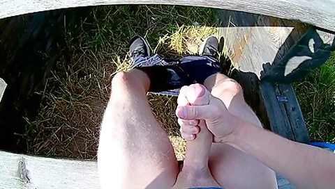 Caught By A Jogger Just When I Cuming...risky Public/outdoors