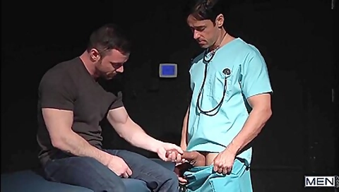 Hung Doctor Hottie Face-fucking His Gay Patient
